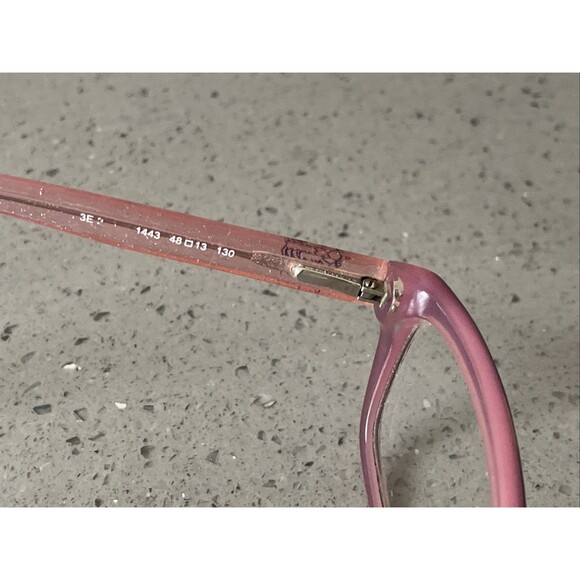 Disney Kids Eyeglasses Frames ONLY 3E 1443 Purple Pink Glitter Sparkle 48-13-130 - Picture 7 of 12